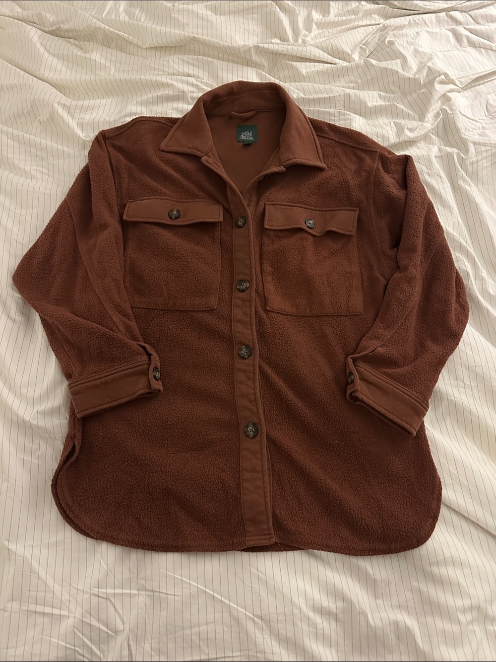 wild fable Brown Teddy Fleece Shacket